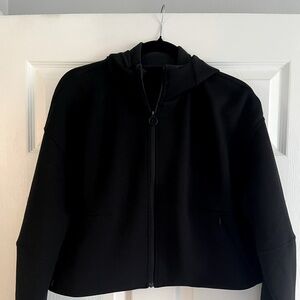 Like New Scuba Oversized Full-Zip Hoodie Size M/L in Black front pockets